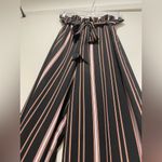 Xhilaration Black & Brown Vertical Striped Belted Paperbag Waist Pants - XS Photo 8