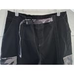 Almost Famous Black W/Camo Pockets Cargo Jogger Pants Elastic Waist w/Belt Sz XL Photo 4