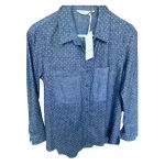 tylho denim polka‎ dot cotton Long sleeve shirt dark blue size S Photo 4