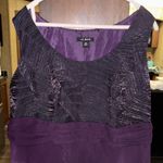 Sz 18 Purple semi formal after 5 dress fitted waist flare skirt side zip Photo 2