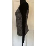 Ann Taylor LOFT Scoop Neck Cotton Wool Sweater Gray Black Back Half Zip Sz XS Photo 2