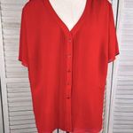 Danny & Nicole Vintage 80s Plus Size Blouse Red-20W Photo 0