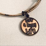 ALEX AND ANI Gold Happy Life Bangle Charm Bracelet Photo 1