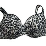 Cacique leopard animal print black gray white Full-Coverage Bra 38F 38DDD Photo 0