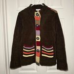 Christopher & Banks Vintage Size Small Chocolate Brown Patchwork Sweater Photo 1