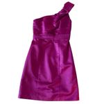 Alfred Angelo Stunning fuchsia one shoulder dress. Size 6. EUC Photo 2