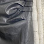 Pomander Place Tuckernuck‎ Faux Leather Pencil Skirt Black Midi Ruched Front NWT Size M Photo 10