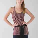 Lululemon Cool Racerback West2East Stripe Heathered Bordeaux Drama Size 8 Photo 0