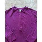 Athleta  Womens Purple Balance‎ Henley Sweatshirt Casual Size Medium Photo 2