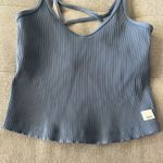 Vuori  Rib Crop Athletic Active Sleeveless Tank Top Shirt  Women's XS‎ - Blue Photo 3