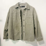 ZARA Corduroy Overshirt in Green 8372 224 505 Size Small Shacket Photo 3