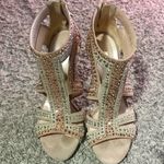 Casadei  womens open toe leather heels size 7 Rhinestones Photo 8