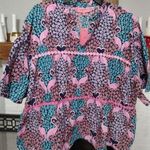 Simply Southern NEW Colorful Flamingo Print Blouse Photo 0