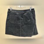 Kuhl Corduroy Streamline Skirt Size 6 Short Above Knee Mini Gray Snap Front Photo 4