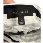 Talbots  Striped Floral Pleated Midi Skirt‎ Size 10 Old Money Feminine Modest Photo 1