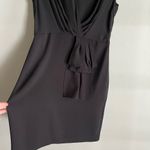 Trina Turk  Black Draped Tie Waist Sheath Dress Size 10 NWT Cocktail Work Party Photo 4