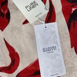 NWT Allegra Masetti tulip print linen dress Cotton Linen Floral Red Photo 6