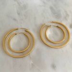 Large Gold Hoop Earrings Big Gold Hoop Earrings thick Gold Hoop Earrings Photo 7