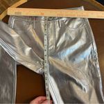 J.Crew NWT Full-length demi-boot pant in metallic faux leather 26T Tall holiday Photo 9