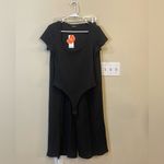 Cider  2 Piece Loungewear Wide‎ Leg Ribbed Pants Short Sleeve Bodysuit Photo 9