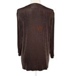 Chico's Travelers Brown Slinky Stretch Long Sleeve Tie Front Cardigan 2 Large Photo 4