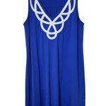 Lilly Pulitzer  Womens Blythe Dress Bomber Blue Sleeveless Pima Cotton Size Small Photo 1