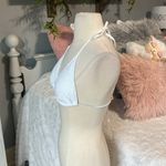White Crochet Lace Halter Bikini Top Size undefined Photo 3