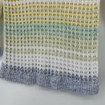 Talbots  Open Knit Sweater Rainbow Stripe Pullover Long Sleeve Cotton Size MP Photo 4