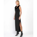 Coperni Feather Boa Jersey Midi Dress in Black 42 New Womens Backless Size undefined Photo 15