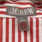 J.Crew Candy Apple Pajama Pants Set in Striped Cotton Poplin XL Photo 7