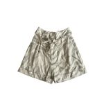 ANINE BING Beige Tan Zebra Print High Waist Belted Shorts Size 36 / US 6 Photo 1