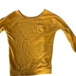 Mustard yellow women’s OBEY pullover sweatshirt small Y2k cute Photo 1