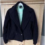 Kut From The Kloth Women Sherpa Fleece Emaline Double Breasted Jacket Navy Sz XS Photo 5