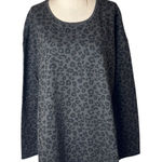 Z Supply  Shirt Women XS Gray‎ Black Leopard Weekender Tunic Top NWT Athleisure Photo 0