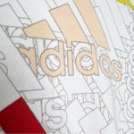 Adidas  White Multicolor Logo Cropped Sweatshirt Size Large Photo 7