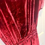 Talula Aritzia maroon velvet cutout back dress Photo 7