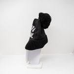 Kate Spade NEW Have A Nice Day Graphic Print Beanie Pom Pom Hat Black White Photo 1