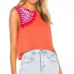 AGOLDE Premium Cropped Tie-Dye Muscle Tank Top Size Small Photo 0