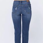 Judy Blue NEW  Plaid Print Cuff Slim Fit Jeans Photo 1