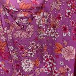 Avenue Floral Tunic Top Size 20 Kaftan Lace Up Lightweight Vacation Resort Flowy Photo 2