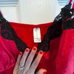 No Boundaries Red Black Lace Trim Cami Tank Top Women Size Small BabyDoll Witchy Vamp Photo 5
