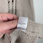 ee:some  Neutral Tan Distressed Ripped Oversized Sweater Top Medium M Relaxed Photo 4