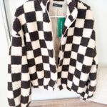 SheIn Checker print zip up jacket Photo 0