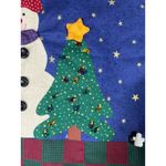 VTG Handmade Womens Christmas Vest Santa Snowman Tree Appliques Holiday Fun Sz L Blue Size L Photo 6