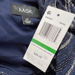 MSK Special Occasion Wedding Party Dress Navy Blue Silver V Neck Size LP NWT Photo 9