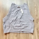 Madewell  Crochet-Trim Crop Sweater Tank in Distant Peri Size M NWT Photo 0
