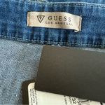 Guess  High Low Denim Pencil Skirt Size 32‎ Invasión Wash Raw Hem Photo 3