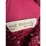 Mac Duggal  NWT Embellished Puff Sleeve V-Neck Gown in Burgundy Size 10 Photo 5