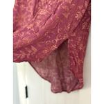 Free People  Bohemian Long Sleeve S Mia Tunic Aztec Print Blouse Pink Festival Photo 3