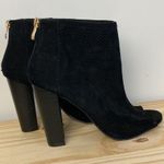 Shoedazzle |Jayla Perforated Black Heeled Booties sz 9 Photo 3